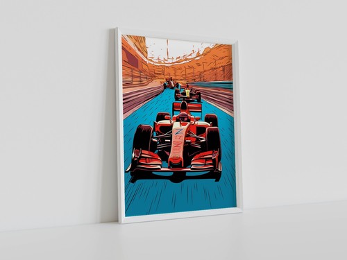 Retro vintage poster racing - retro,
