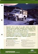 Land Rover Defender 110 Pick Up UK market sales brochure 