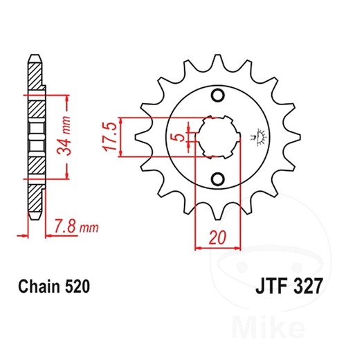 Front sprocket tooth - jt,