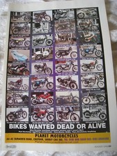 PLANET MOTORCYCLES BIKE STOCK LIST WANTED DEAD OR ALIVE 1998 ADVERT A4 FILE 30