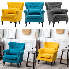 Vintage Velvet Fabric Armchair