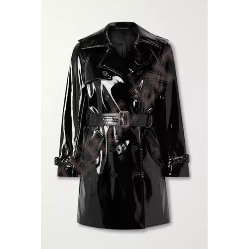Women black pvc - trench, vinyl