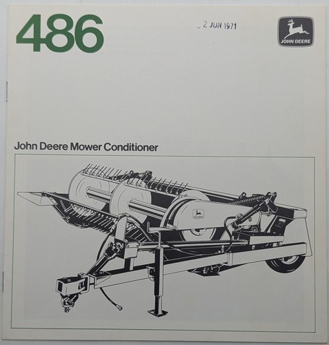 Original john deere 486 mower - john,