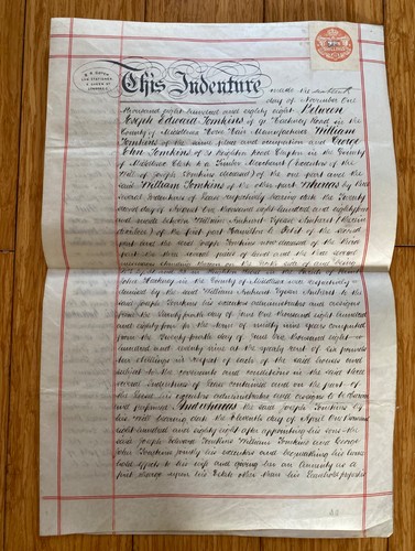 Antique 1888 vellum legal - vellum,