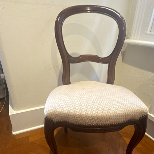 Dark wood dining chair - dark, with