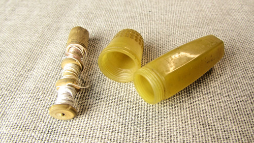 Vintage yellow celluloid - vintage,