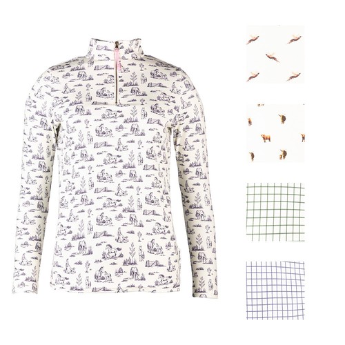 Ladies quarter zip - quarter, country