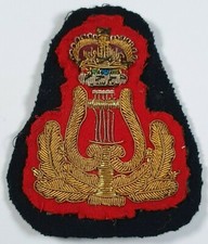 British Army Brass Band Bandmaster Bandsman Cloth Trade Bullion Badge Patch 