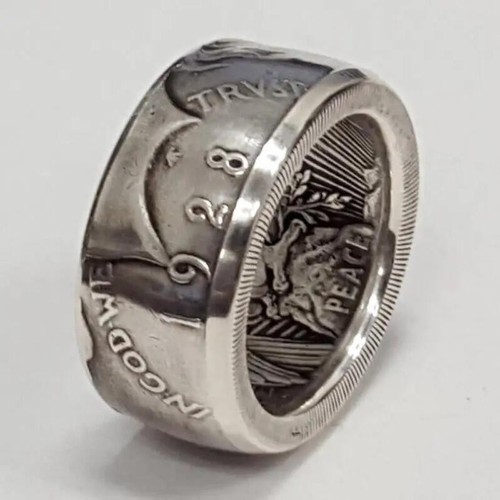 New silver dollar coin ring - dollar,