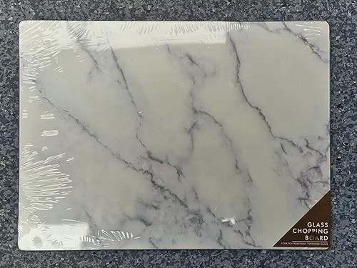 Tempered glass grey marble - glass,