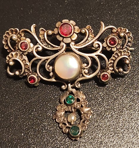 Austro hungarian brooch silver - hungarian,
