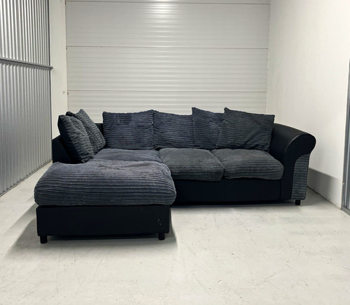 Grey blue corduroy l - &,