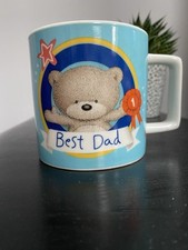 Best Dad  Hugs Mug Teddy Bear Century House Gifts 9cm x 9cm 