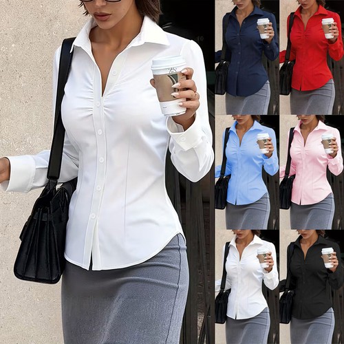 Ladies ruched long sleeve - ladies,