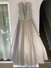 Stunning Tiffany Illusion Amira Ball gown/ Wedding/Prom Dress Size 14P UK 10/12