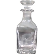 Crystal etched decanter with - etched,
