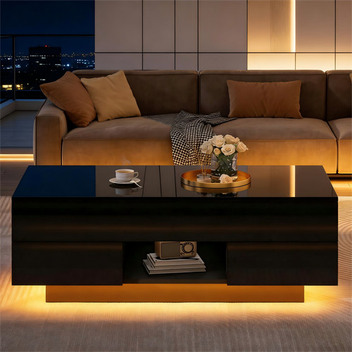 High gloss black lift top - black,