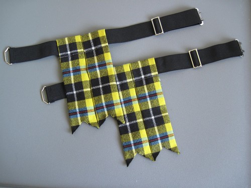 Pair kilt hose sock flashes - of,