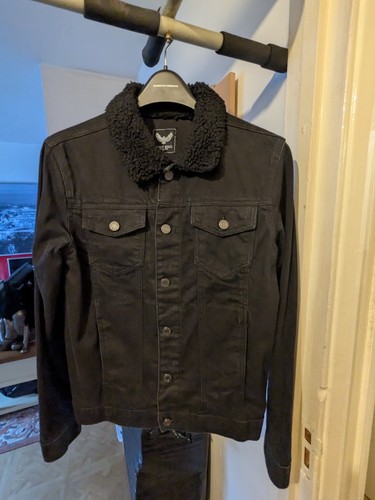 Mens denim black jeans - mens, jacket