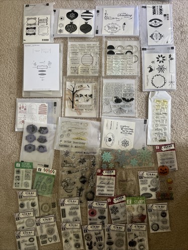 Large clear stamp - destash, lot