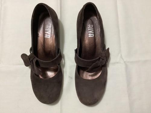Riva brown suede leather - , ,bow