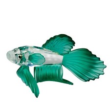 Swarovski Silver Crystal Siamese Fighting Fish Green 7669 NR 035 000