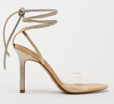ZARA VINYL SANDALS WITH SHINY
