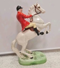 Beswick Huntsman On Rearing WHITE Horse Figurine Model Number 868 Excellent Con