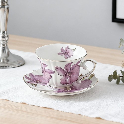 Porcelain cup and saucer - porcelain,