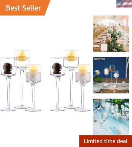 Glass tealight candle holders - glass,