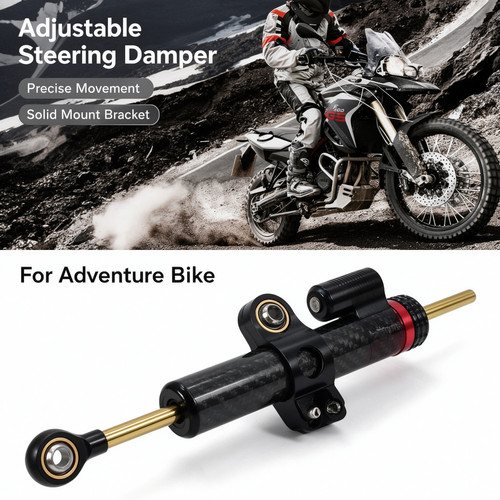 Black steering damper - black,