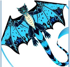 Blue Dragon Kite for Kids &