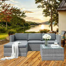 4 Seater Corner Sofa Rattan