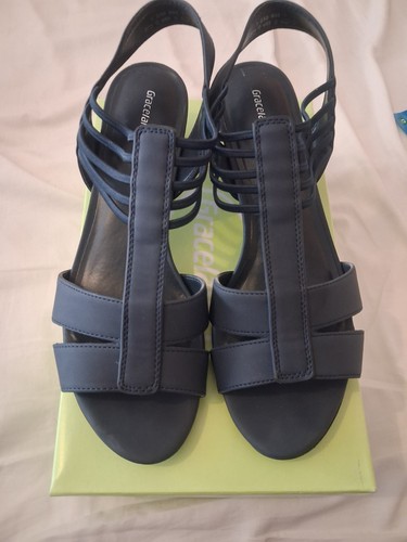 Navy suede sandals - navy,