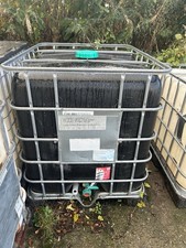1000 Litre Black Plastic IBC Tank And Frame