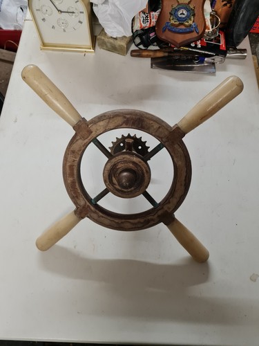 Vintage boat steering wheel - boat,