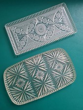 Vintage Retro 70s Clear Plastic Perspex Dressing Table Vanity Tray Rectangular 2