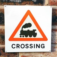Railway Crossing Metal Sign |