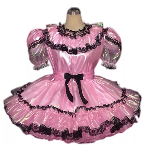 Sissy maid pink puffy - puffy, dress
