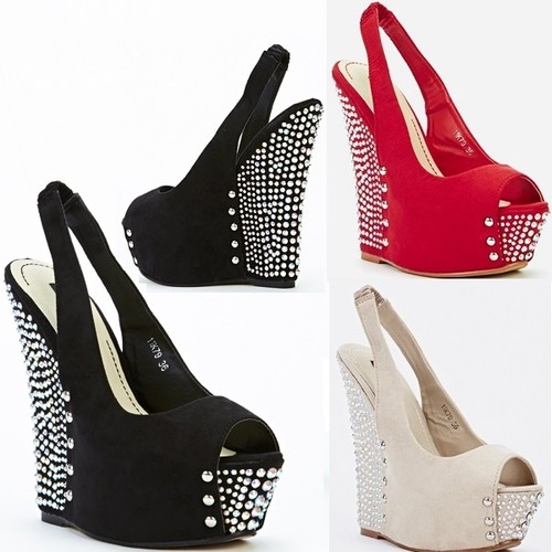 Slingback wedge sandals - wedge,