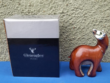 Gleneagles Studio Bear Rosewood Resin white metal head,NEW boxed