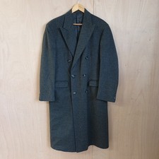 Vintage Burberrys' Grey Pure New Wool Long Length Coat ~ Size 40" L