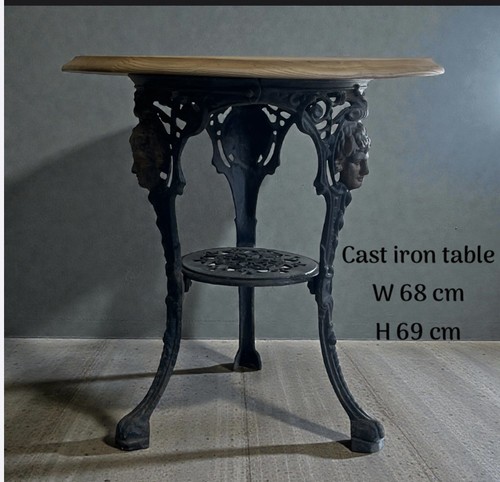 Oak round pub patio table - oak,