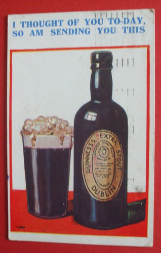 Old beer comic bottle - old,