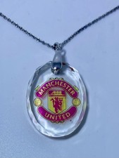 Manchester United Ladies Crystal Pendant 925 Silver Bale & Chain
