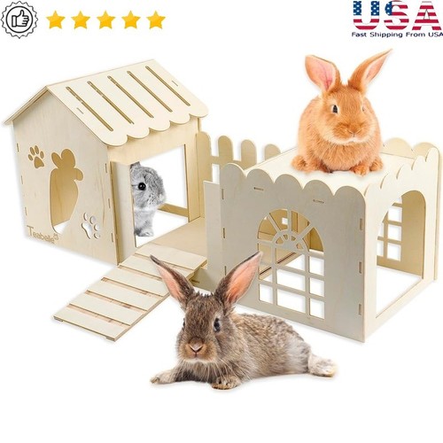 Large rabbit house wooden - rabbit,
