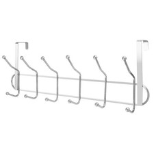 12 HOOKS CHROME OVER THE DOOR