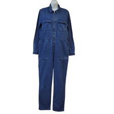 F&F Jumpsuit Blue Denim Zipped