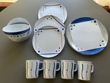 Camping dinner set in melamine
