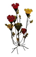 Art Glass Flower Candle Holder